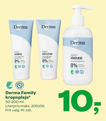 Coop 365 Derma Family kropspleje tilbud
