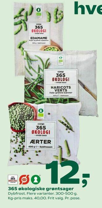 Coop 365 365 økologiske grøntsager tilbud