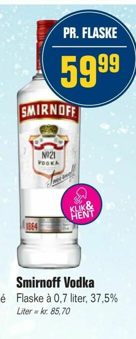 Otto Duborg Smirnoff Vodka tilbud