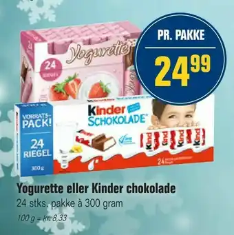 Otto Duborg Yogurette eller Kinder chokolade tilbud