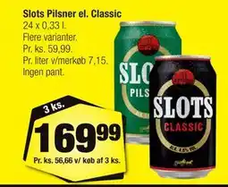 Calle Slots Pilsner el. Classic tilbud