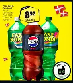 Calle Pepsi Max el. Faxe Kondi tilbud