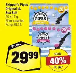 Calle Skipper's Pipes Original el. Sea Salt tilbud