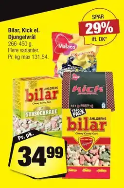 Calle Bilar, Kick el. Djungelvrål tilbud
