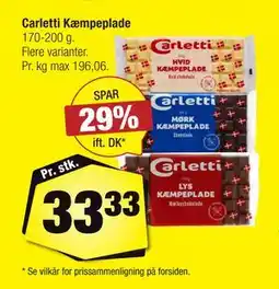 Calle Carletti Kæmpeplade tilbud