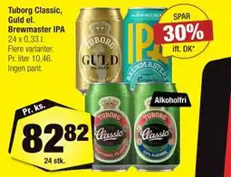 Calle Tuborg Classic, Guld el. Brewmaster IPA tilbud