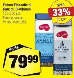 Calle Futura Fiskeolie el. Kalk m. D-vitamin tilbud