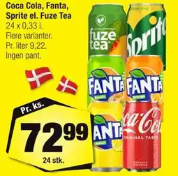 Calle Coca Cola, Fanta, Sprite el. Fuze Tea tilbud