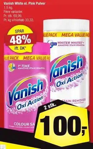 Calle Vanish White el. Pink Pulver tilbud