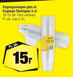 Calle Engangssnapse glas el. Engangs Shotsglas 5 cl tilbud