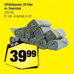 Calle Affaldsposer 20 liter m. Snøreluk tilbud