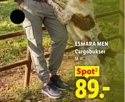 Lidl ESMARA MEN Cargobukser tilbud