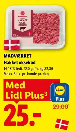 Lidl MADVÆRKET Hakket oksekød, App-pris tilbud