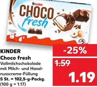Kaufland Kinder Choco Fresh tilbud