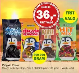 Købmandsgården Pingvin Poser tilbud