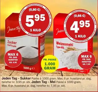 Købmandsgården Jeden Tag Sukker tilbud