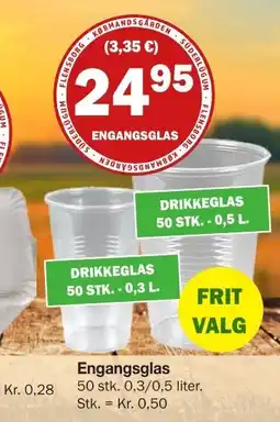 Købmandsgården Engangsglas tilbud