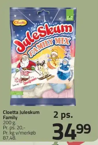 Cloetta Juleskum Family