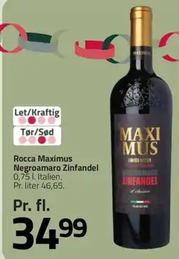 Fleggaard Rocca Maximus Negroamaro Zinfandel tilbud