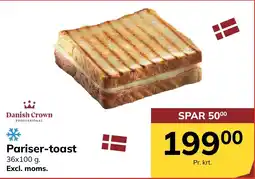 Dagrofa S-Engros Danish Crown Professional Pariser-toast tilbud