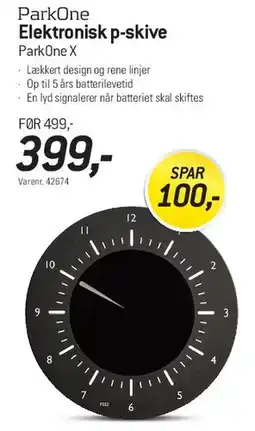 Thansen ParkOne Elektronisk p-skive tilbud