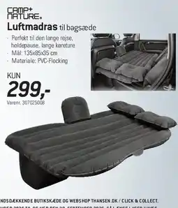 Thansen Luftmadras til bagsæde tilbud