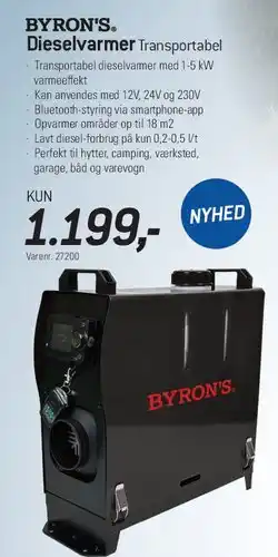 Thansen BYRON'S Dieselvarmer Transportabel tilbud