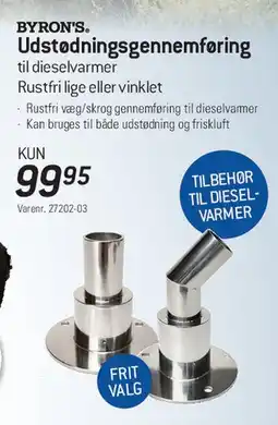 Thansen BYRON'S Udstødningsgennemføring til dieselvarmer tilbud