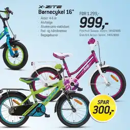 Thansen X-ZITE Børnecykel 16 tilbud