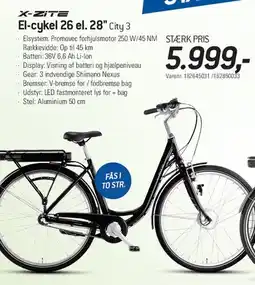 Thansen X-ZITE El-cykel 26 el. / 28 City 3 tilbud
