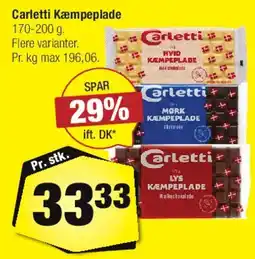 Calle Carletti Kæmpeplade tilbud