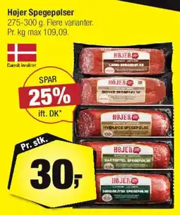 Calle Højer Spegepølser tilbud
