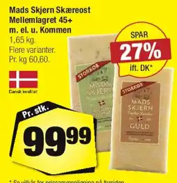 Calle Mads Skjern Skæreost tilbud