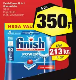 Calle Finish Power All in 1 opvasketabs (Mega) tilbud