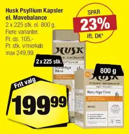Calle Husk Psyllium Kapsler / Mavebalance tilbud