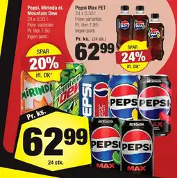 Calle Pepsi / Mirinda / Mountain Dew (top display) tilbud