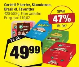 Calle Carletti (P-tærter, Skumbanan, Brazil mv.) tilbud