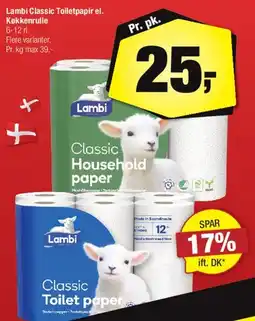 Calle Lambi Classic Toiletpapir / Household paper tilbud
