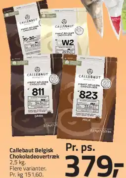 Fleggaard Callebaut belgisk chokoladeovertræk tilbud