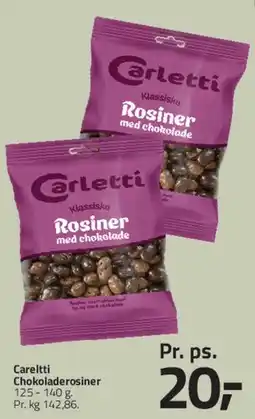 Fleggaard Carletti Rosiner med chokolade tilbud