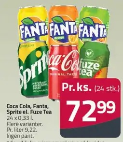 Fleggaard Coca Cola / Fanta / Sprite / Fuze Tea (24 stk.) tilbud
