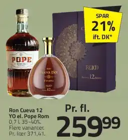 Fleggaard Pope Rom / Ron Cueva 12 Y.O. tilbud