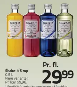 Fleggaard Shake-it Sirup tilbud