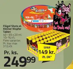 Fleggaard Flügel Shots / Kleiner Klopfer tilbud
