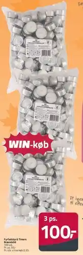 Fleggaard Fyrfadslys (tealights), 6 timers brændetid tilbud