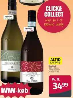 Fleggaard Manfredi - Moscato d'Asti / Piemonte Brachetto tilbud