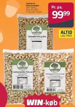 Fleggaard Cashew el. Pistacienødder tilbud
