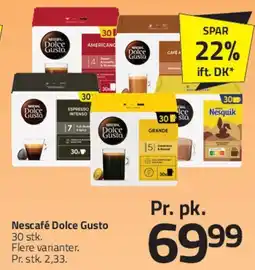 Fleggaard Nescafé Dolce Gusto kapsler 30 stk. tilbud