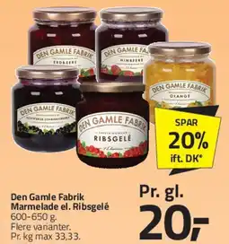 Fleggaard Den Gamle Fabrik marmelade / ribsgelé tilbud