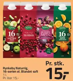 Fleggaard Rynkeby saft (16-serien), 1 l tilbud